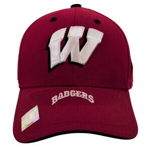 Wisconsin Badgers JBREM Baseball Cap Adjustable Red Black Glasses Holder NCAA